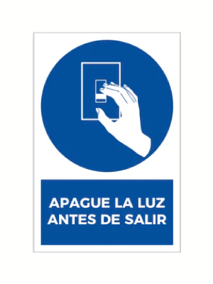 Apague la luz antes de salir