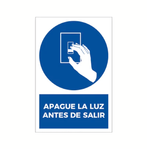 Apague la luz antes de salir