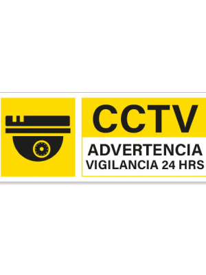 CCTV Advertencia vigilancia 24 hrs