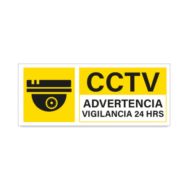 CCTV Advertencia vigilancia 24 hrs