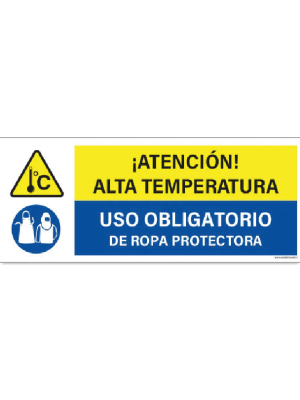 Alta temperatura - Uso de ropa protectora