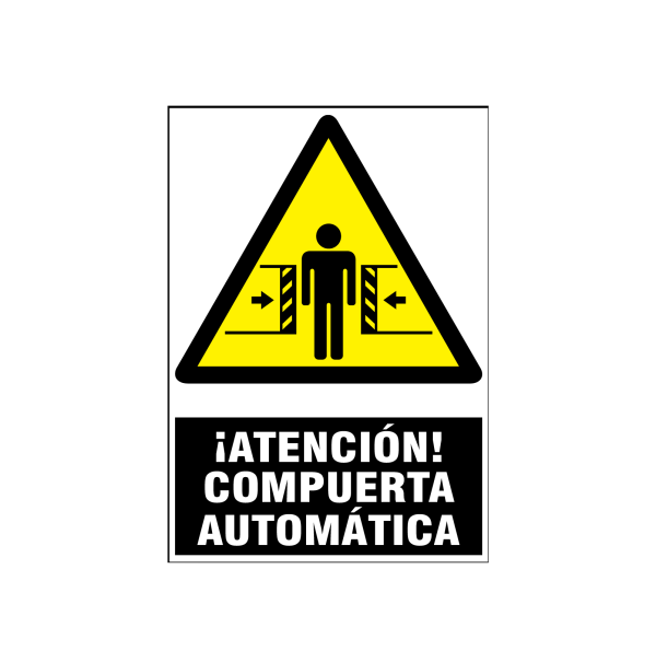 Atención compuerta automatica