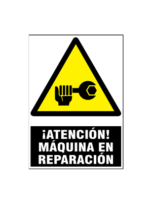 Atención máquina en reparación