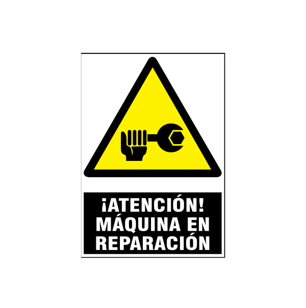 Atención máquina en reparación