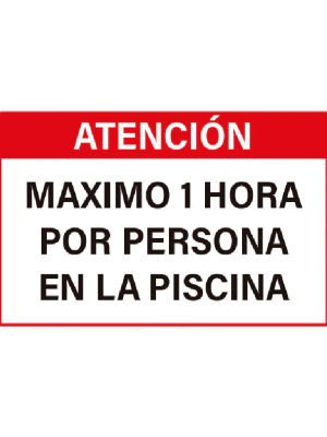 Atención máximo 1 hora por persona