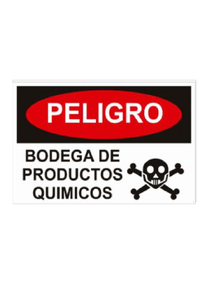 Peligro - Bodega de productos quimicos