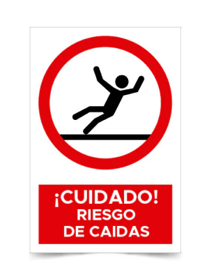 Cuidado riesgo de caidas