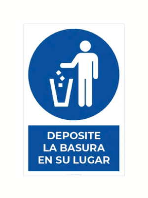 Deposite la basura en su lugar
