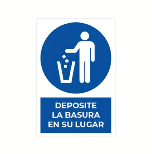 Deposite la basura en su lugar