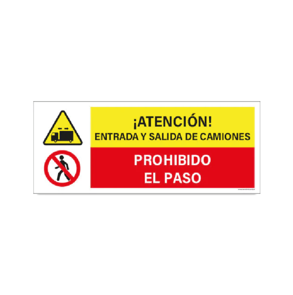 Entrada y salida de camiones - Prohibido el paso