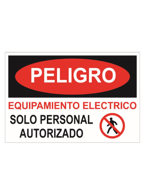 Peligro - Equipamiento eléctrico
