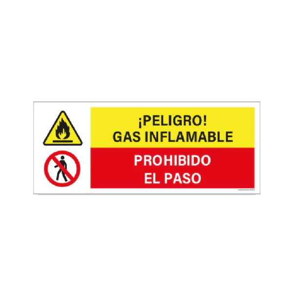 Gas inflamable - Prohibido el paso