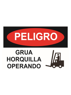Grua horquilla operando