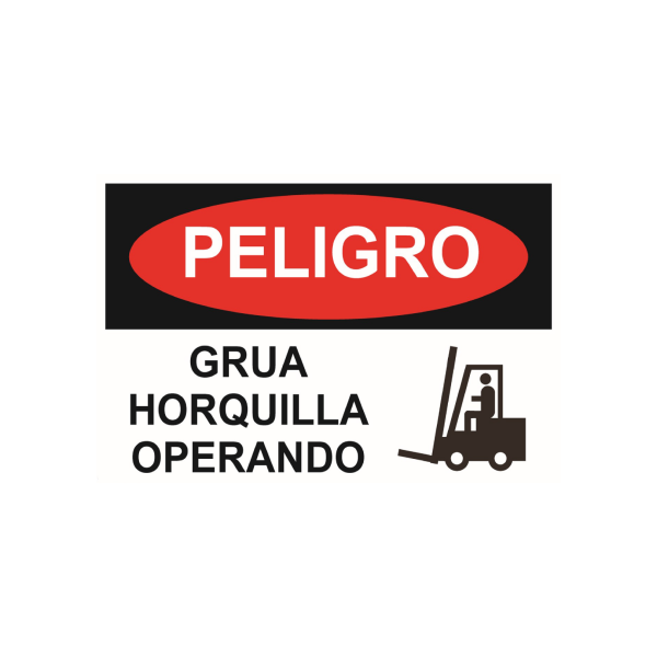 Grua horquilla operando