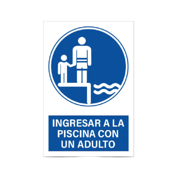 Ingresa a la piscina con adulto