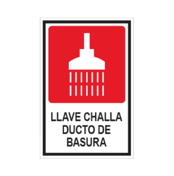 Llave challa ducto de basura