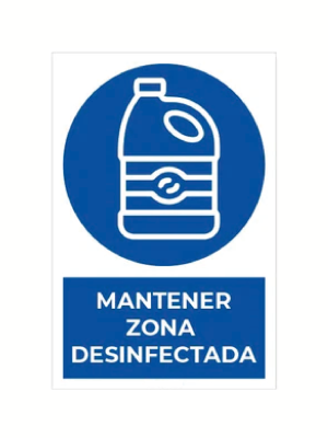Mantener zona desinfectadas