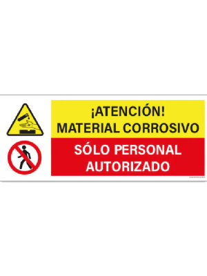 Material corrosivo - Solo personal autorizado