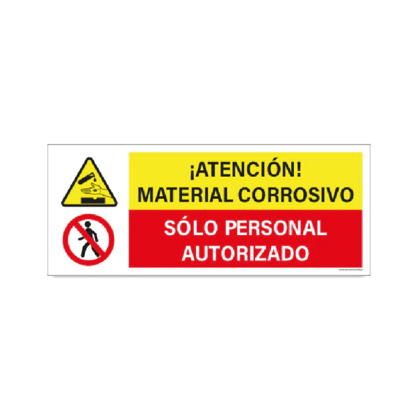 Material corrosivo - Solo personal autorizado