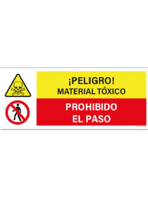 Material tóxico - Prohibido el paso