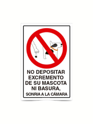 No depositar excremento de su mascota ni basura
