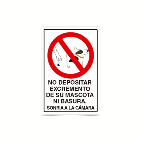 No depositar excremento de su mascota ni basura