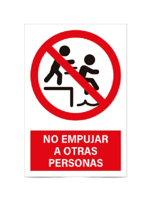 No empujar a otras personas