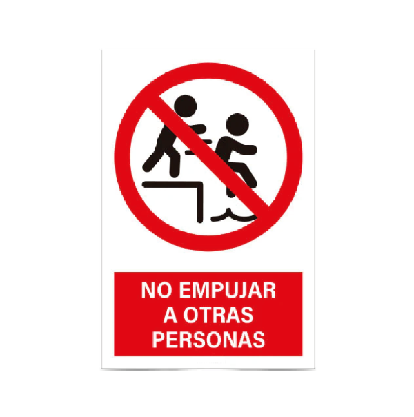 No empujar a otras personas