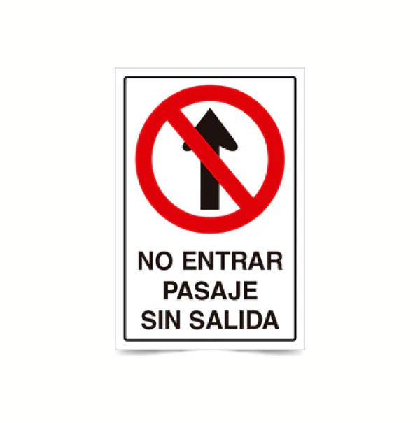 No entrar pasaje sin salida