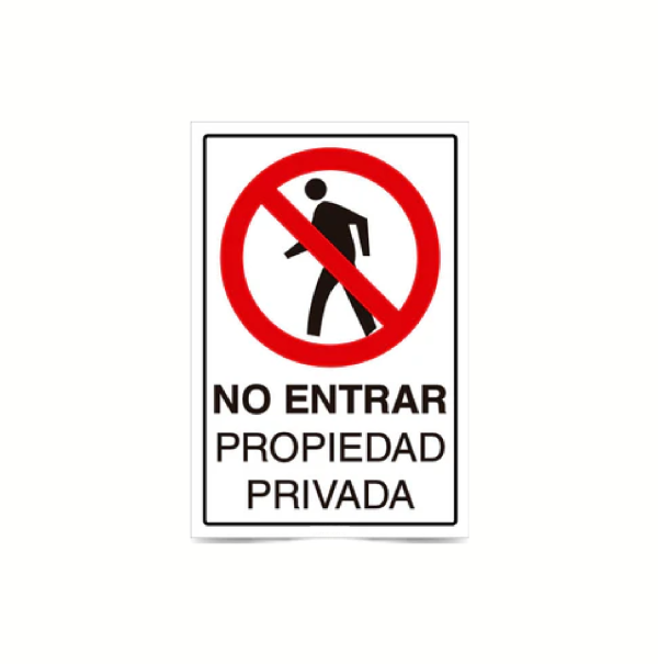 No entrar propiedad privada