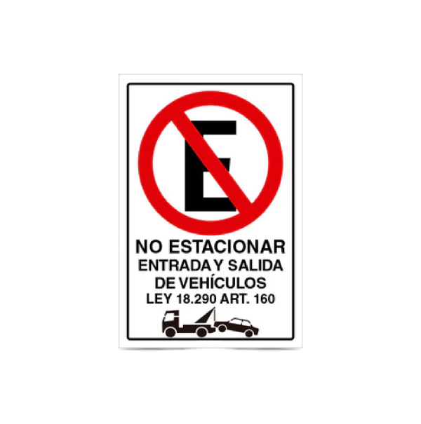 No estacionar entrada y salida de vehículos