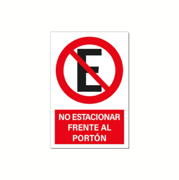 No estacionar frente al portón