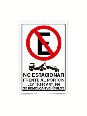 No estacionar frente al portón
