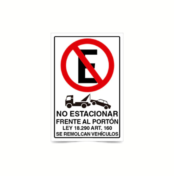 No estacionar frente al portón