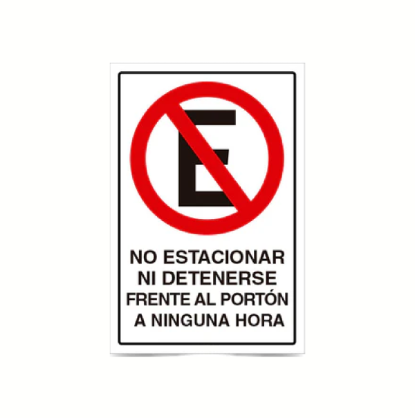 No estacionar ni detenerse frente al potón