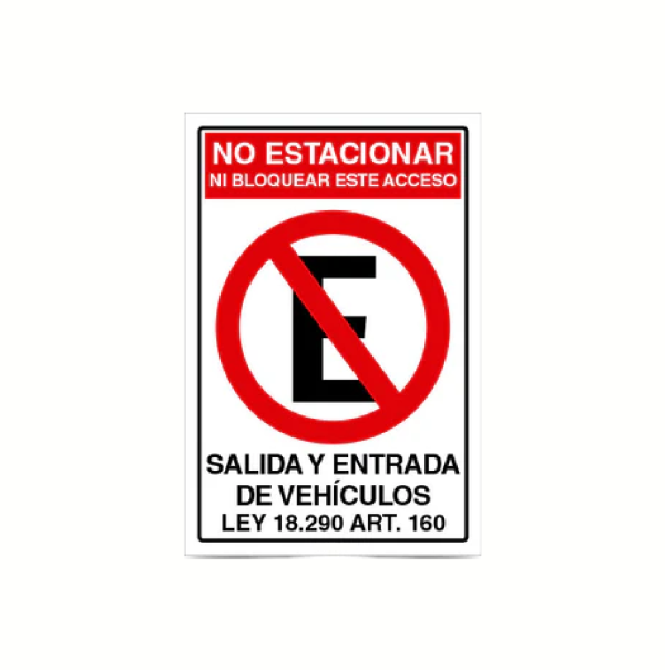 No estacionar salida y entrada de vehículos