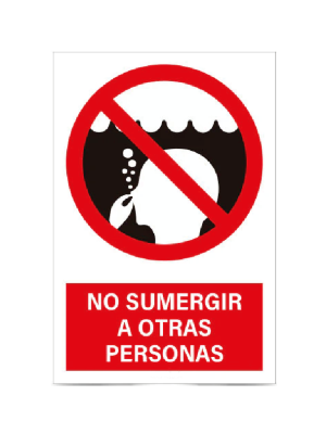 No sumergir a otras personas