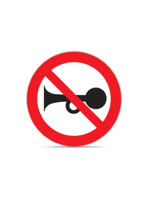 No tocar bocina silencio