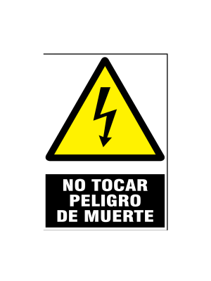 No tocar peligro de muerte