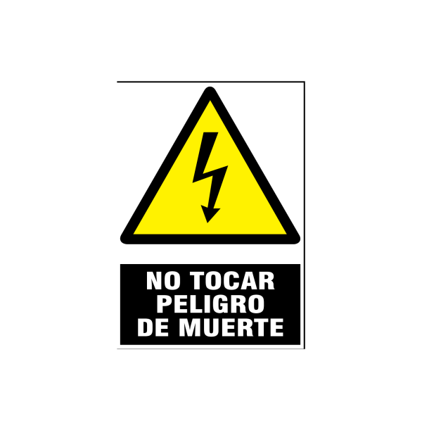 No tocar peligro de muerte
