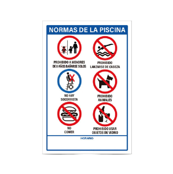 Normas de la piscina (vertical)