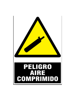 Peligro aire comprimido