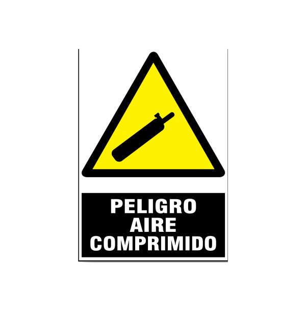 Peligro aire comprimido