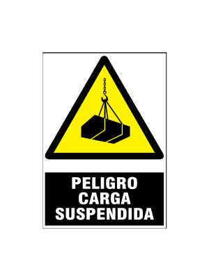 Peligro carga suspendida