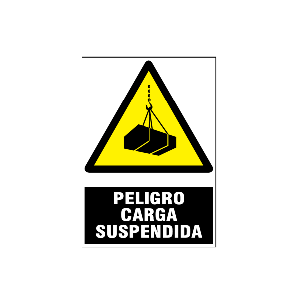 Peligro carga suspendida