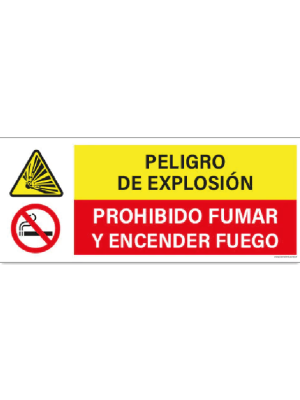 Peligro de explosión - Prohibido fumar y encender fuego