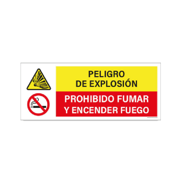 Peligro de explosión - Prohibido fumar y encender fuego