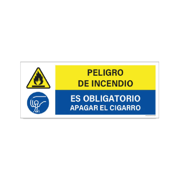 Peligro de incendio - Apagar el cigarro