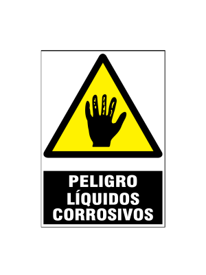 Peligro líquidos corrosivos