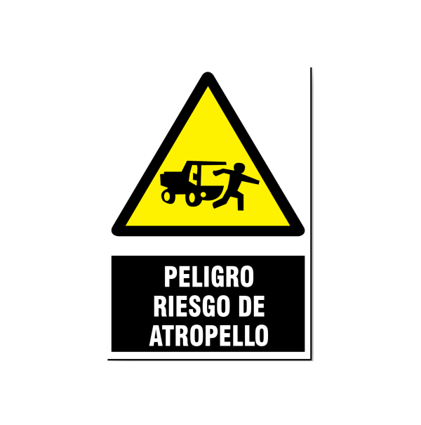 Peligro riesgo de atropello